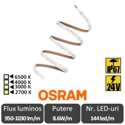Bandă LED flexibilă - OSRAM Ledvance High Performance Protected P-1000 rolă 5m alb/alb-cald/neutru/rece